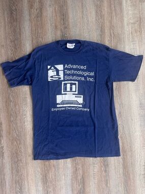 Vintage 90s Advanced Technological Solutions T-Shirt - size Large single stitch